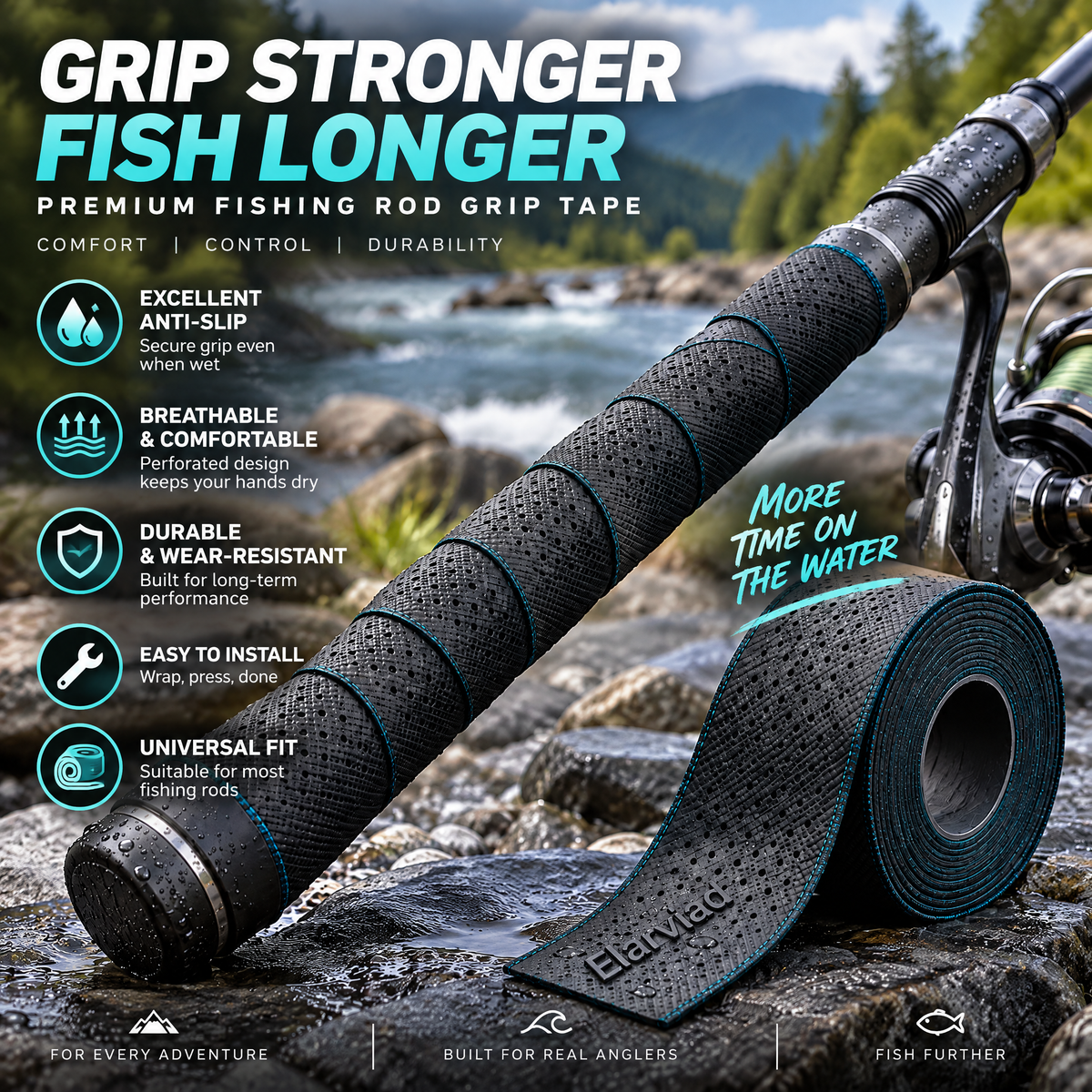 Elarviad™ Anti-Slip Rod Grip Tape
