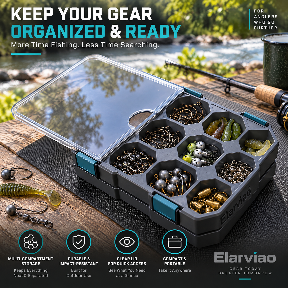 Elarviad™ Hook & Jig Organizer Tray