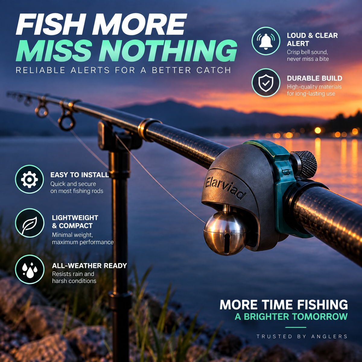 Elarviad™ Portable Fishing Bell Alarm